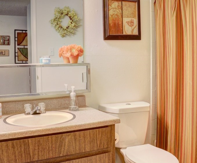 Bathroom With Bathroom Vanity at Canyon Vista Apartments in Tucson, AZ